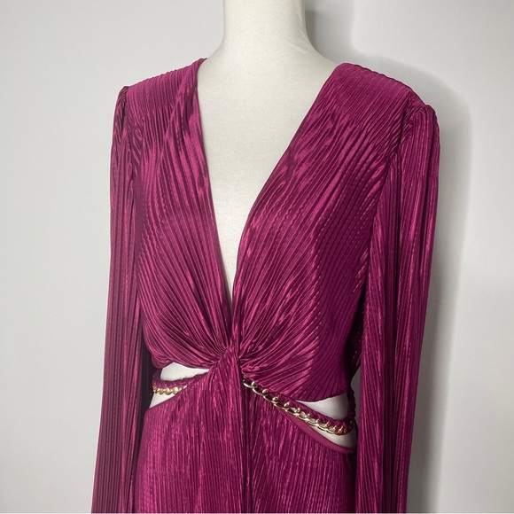 NWT Ramy Brook Kimberly Plisse Cutout High-Low Dress - Picture 8 of 10